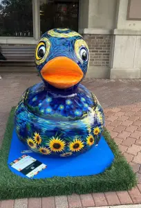 Making a splash: Ducks land in downtown Naperville
