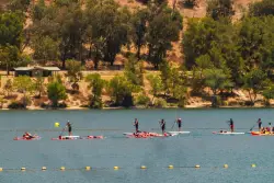 Divers search for kayaker on Castaic Lake after two flip over